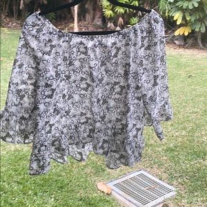Sanctuary green floral blouse